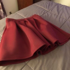 burgundy skirt